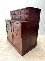 antieke stapelbare ARCHIEFKAST ladekast VRIJMETSELAARS 1900, Ophalen of Verzenden