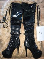 Lak laarzen high heels plateau stilleto, Verzenden, Nieuw, Zwart, Hoge laarzen