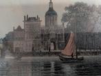 Antieke handgekleurde gravure “Dordrecht” 1850, Antiek en Kunst, Ophalen of Verzenden