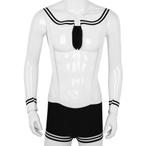 Heren zeeman sexy uniform / sailor pakje gay lingerie setje, Verzenden, Nachtkleding
