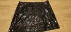 Kort zwart pailletten rokje maat 40  H&M in Parijs, Maat 38/40 (M), H&M, Zwart, Ophalen of Verzenden