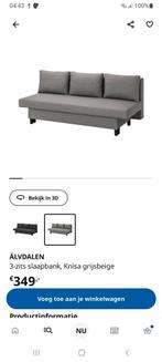 Slaapbank 3 zits Grijs Ikea, Ophalen, Zo goed als nieuw, Tweepersoons, 200 cm