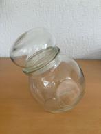Glazen snoeppot met deksel - Hoogte 17 cm, Ophalen of Verzenden, Gebruikt