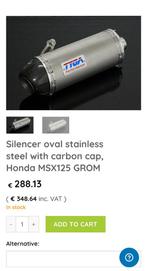 Honda MSX/GROM 125 Tyga einddemper aluminium, Ophalen of Verzenden, Gebruikt