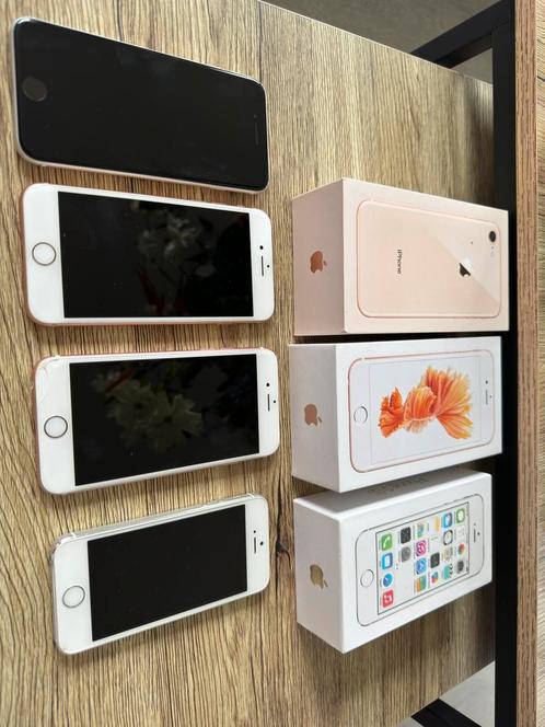 4 iPhones te Koop, SE2020, 8, 6S & 5S, Telecommunicatie, Mobiele telefoons | Apple iPhone, Zo goed als nieuw, 128 GB, iPhone SE (2020)