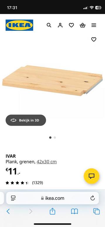 Ikea ivar planken 42x30 cm 8 stuks - afbeelding 2