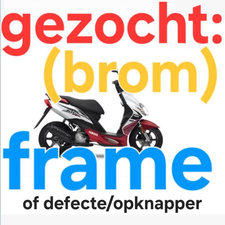 Gezocht: brom frame jog rr jog r yamaha, Fietsen en Brommers, Brommeronderdelen | Scooters, Gebruikt, Yamaha, Ophalen