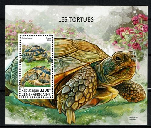 c.afrika 2018 pf blok schildpadden reptielen turtles 2, Postzegels en Munten, Postzegels | Thematische zegels, Postfris, Dier of Natuur