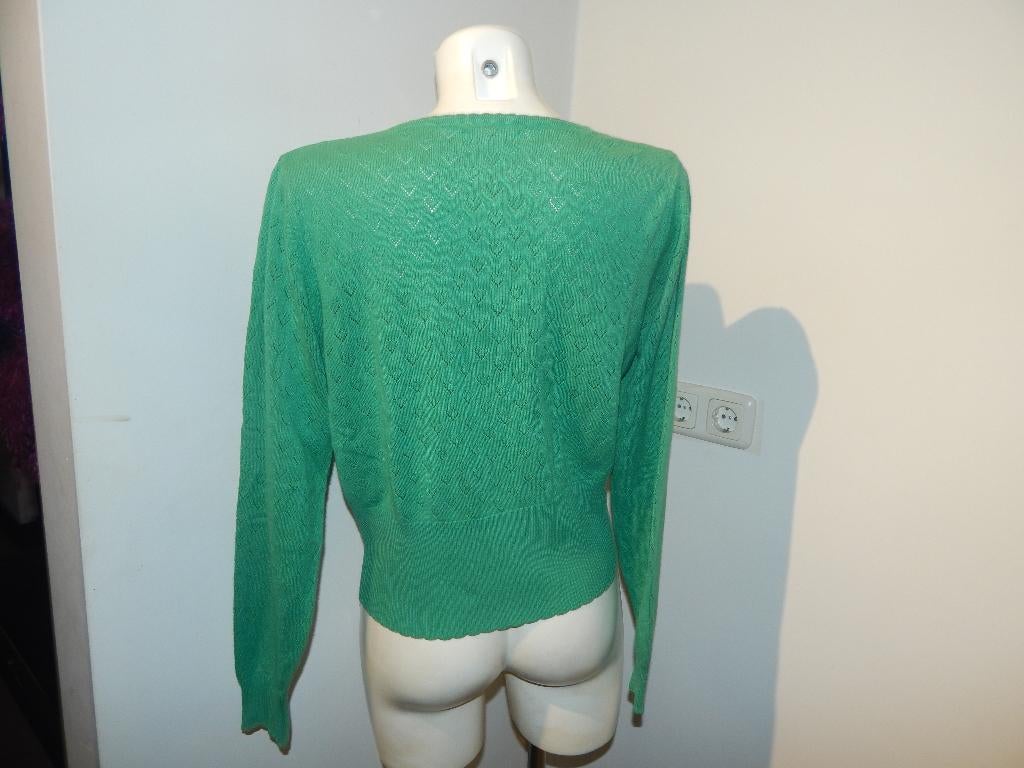 King Louie fijn vest appeltjes groen hartjes motiefje XL, Verzenden, Maat 46/48 (XL) of groter, King Louie, Gedragen