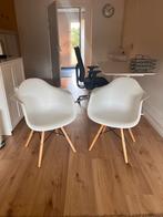 Witte Kuipstoelen - Set van 2, Huis en Inrichting, Kunststof, Twee, Wit, Ophalen of Verzenden