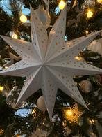 Set 3 retro papieren kerststerren ster 35cm wit Nieuw gnoom, Ophalen of Verzenden, Nieuw