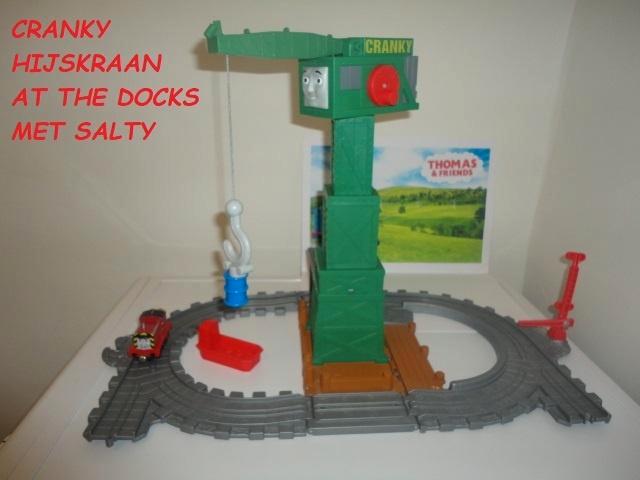 Cranky de Hijskraan at the Docks met Salty, Thomas de Trein, Kinderen en Baby's, Speelgoed | Thomas de Trein, Zo goed als nieuw