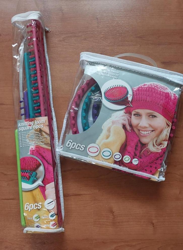 Breiloom, loom knitting, rond en rechthoekig 2 sets NIEUW, Hobby en Vrije tijd, Breien en Haken, Nieuw, Breien of Haken, Patroon of Boek