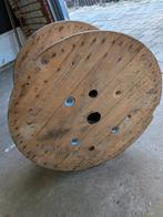 Houten kabelhaspel 90cm salontafel statafel, Huis en Inrichting, Gebruikt, 50 tot 100 cm, Rond, 50 tot 100 cm