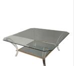 Vintage Hollywood Regency salontafel, Huis en Inrichting, Tafels | Salontafels, 50 tot 100 cm, Minder dan 50 cm, Gebruikt, Glas