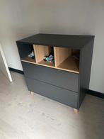 Commode en kast Quax Loft Antraciet (gratis bedje), 50 tot 70 cm, 105 cm of meer, Zo goed als nieuw, 100 cm of meer