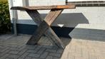 Eiken Sidetable met Kruispoot, Antiek en Kunst, Ophalen