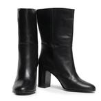 Maje half hoge leren boots, zwarte kuit hoge laarzen, 37, Hoge laarzen, Zwart, Ophalen of Verzenden, Maje
