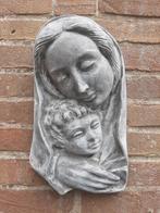 Maria met kind wanddecoratie betonnen beeld tuinbeeld beton, Tuin en Terras, Ophalen of Verzenden, Nieuw