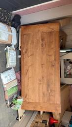 Eettafel onbehandeld teak 220 x 100, Huis en Inrichting, Tafels | Eettafels, Gebruikt, Teakhout, 200 cm of meer, Vijf personen of meer