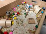 Houten sensory speelbak (bak+deksel) met inhoud, Ophalen, Zo goed als nieuw, Ontdekken