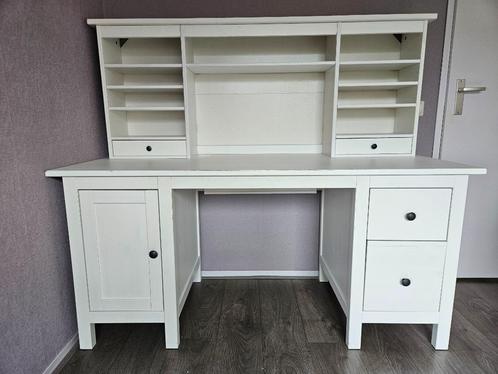 Bureau Ikea Hemnes met opzetstuk, Huis en Inrichting, Bureaus, Gebruikt, Bureau, Ophalen