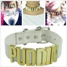 Harley Quinn Cosplay Accessoire Puddin Choker Dikgedrukt, Hobby en Vrije tijd, Kostuums, Theaterbenodigdheden en LARP, Ophalen of Verzenden