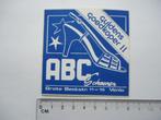 sticker oud Venlo ABC schoenen gulden retro vintage, Verzamelen, Stickers, Overige typen, Zo goed als nieuw, Verzenden