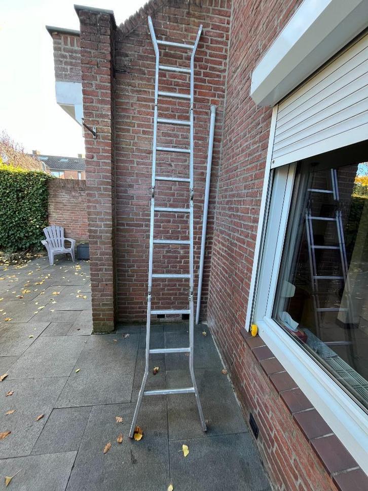 Altrex Varitrex 4x3 ladder, Doe-het-zelf en Verbouw, Ladders en Trappen, Gebruikt, Ladder, 2 tot 4 meter, Opvouwbaar of Inschuifbaar