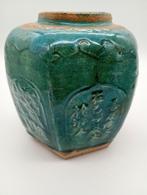 Antieke Gemberpot met Groene Glazuur, Ophalen of Verzenden