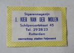 Sigarenmagazijn   I KIER VAN DER MOLEN    ROTTERDAM, Verzenden, Zo goed als nieuw, Luciferdoosjes of -merken