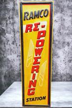 Originele USA tinplate Ramco re-powering station️️️️️️⛽️, Reclamebord, Gebruikt, ., Ophalen of Verzenden