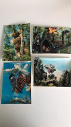 4 3-D kaarten. Dieren. Vogels, eekhoorn, koalabeer, Verzamelen, Ansichtkaarten | Themakaarten, Verzenden