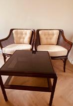 ITALIAANS DESIGN GIORGETTI SET FAUTEUILS TAFEL ROOKGLAS SET, Ophalen of Verzenden