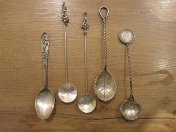 Zilver massief theelepels beschikbaar voor biedingen