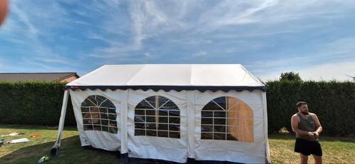 Grizzly outdoor professionele 4x6 partytent brandvertragend, Tuin en Terras, Partytenten, Zo goed als nieuw, Partytent, 2 meter of meer