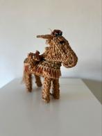 Vintage folklore, ezel van gevlochten riet, ratan, stro, Antiek en Kunst, Ophalen of Verzenden