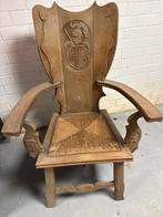 Antieke Kloosterstoel met Wapen, Antiek en Kunst, Antiek | Meubels | Stoelen en Banken, Ophalen