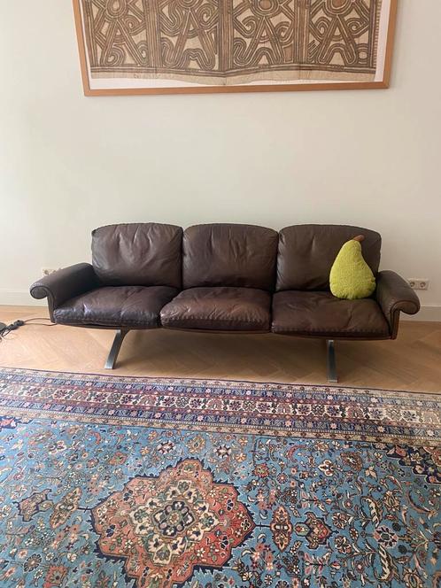Vintage De Sede leren bank ds31, Huis en Inrichting, Banken | Complete zithoeken, Gebruikt, Leer, Metaal, Ophalen