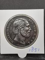 Rijksdaalder 1851 koning Willem III, Postzegels en Munten, Munten | Nederland, Koning Willem III, Zilver, Ophalen of Verzenden