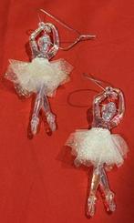 2x kerstbal ballerina kunststof glas met tule, Diversen, Kerst, Ophalen, Gebruikt