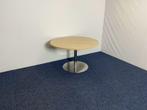 Tafel, diameter 120 cm. - licht beuken, chroom onderstel, Huis en Inrichting, Bureaus, Gebruikt, Ophalen, Bureau