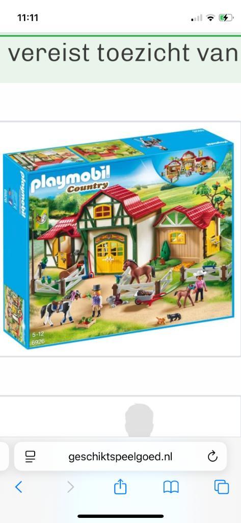 Playmobil manege, Kinderen en Baby's, Speelgoed | Playmobil, Zo goed als nieuw, Complete set, Ophalen