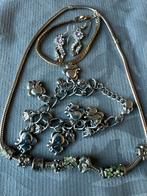 Hals ketting 2 oorbellen, Ophalen of Verzenden, Zo goed als nieuw, Overige materialen