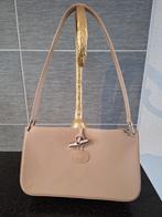 Longchamp tas schoudertasje Roseau kerst vintage bag leer, Ophalen of Verzenden, Gebruikt, Beige, Schoudertasje