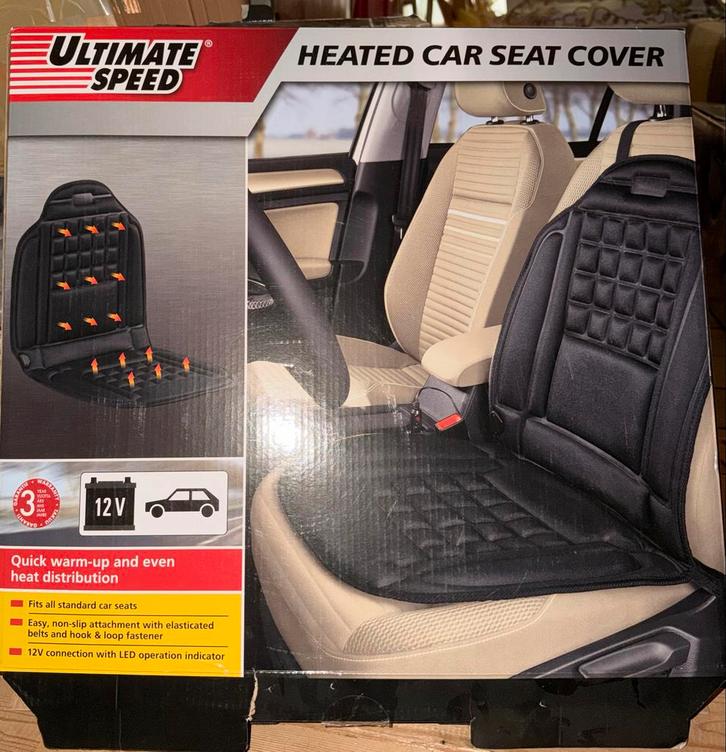Ultimate 2x Speed Verwarmde Autostoelhoes - zgan in doos, Auto diversen, Auto-accessoires, Zo goed als nieuw, Ophalen of Verzenden
