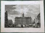 Amsterdam kopergravure 18e eeuw Stadhuis Koninklijk Paleis, Antiek en Kunst, Kunst | Etsen en Gravures, Ophalen of Verzenden