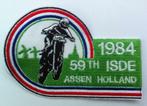Motor zesdaagse 59e ISDE 1984 Assen Holland patch badge, Ophalen of Verzenden, Nieuw, Motoren