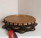 Antieke tambourijn gemaakt van hout en geitenvel, Ophalen of Verzenden, Zo goed als nieuw, Melodische percussie