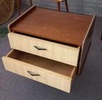 Vintage Bijzettafel & Nachtkastje Set, Ophalen, Gebruikt, Minder dan 45 cm, Minder dan 55 cm